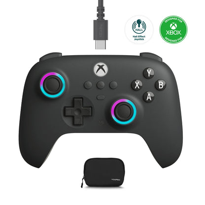 8BitDo Ultimate C Wired Game Controller for Xbox Series X/S & Xbox One | RGB Lighting, Hall Effect Joysticks