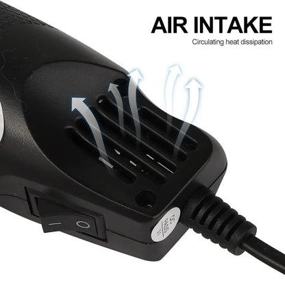 220/110V Hot Air Gun DIY Tool - Mini Soldering Blower with Temperature Control, Shrink and Supporting Seat for Crafts
