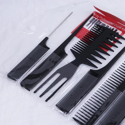 10-Piece Multifunctional Hair Comb Set – Anti-Static Hair Care & Styling Tools for Beauty and Salon