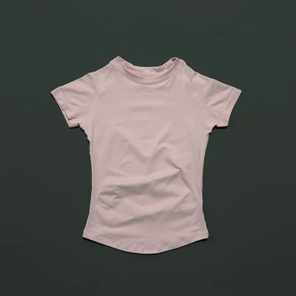 Women’s Seamless Sports Top – Short Sleeve Slim Fit Yoga & Gym Running Fitness Activewear T-Shirt Athletic Workout Tee