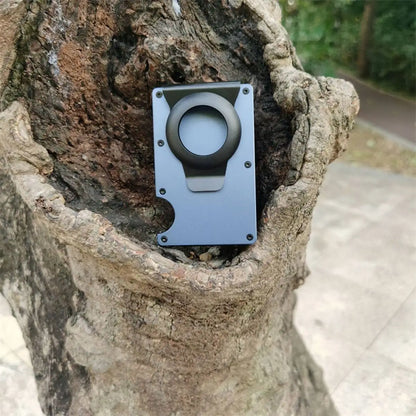 Metal AirTag Wallet Case – Slim Men’s Credit & ID Card Holder, Anti-Lost Protective Luxury Carteira