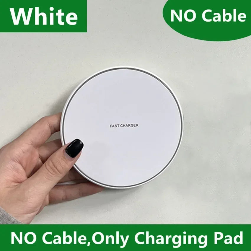 Wireless Phone Charger Stand - Fast Charging Pad Dock for iPhone 16/15/14/13/12/11, Samsung & Xiaomi