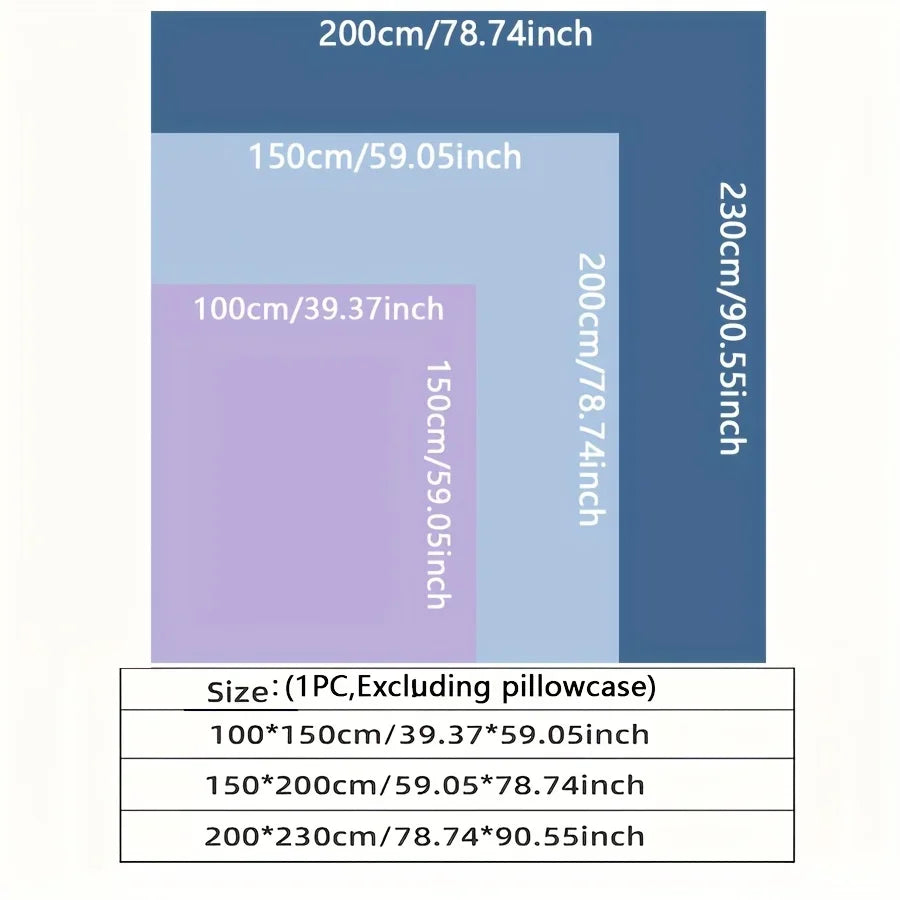 Dual-Sided Large Cooling Blanket for Summer – Lightweight Quilted Polyester Throw for Hot Sleepers, Soft & Machine Washable Bedding