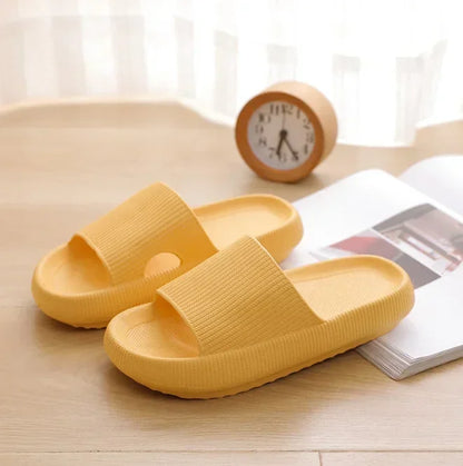 4cm Thick Sole EVA Cloud Slippers – Height Increasing Non-Slip Bathroom & Indoor Summer Sandals for Couple Home Use