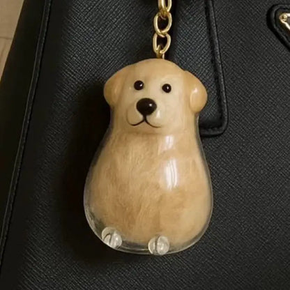 Cute Dog Hair Storage Pendant Keychain – Couple Bag Charm, Car Keychain Jewelry, Souvenir Gift & Decoration Accessory