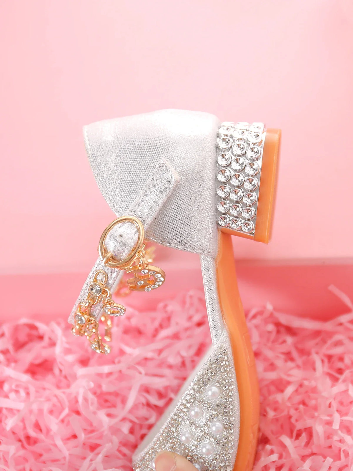 Crystal High Heels for Girls - Princess Dress Performance Shoes