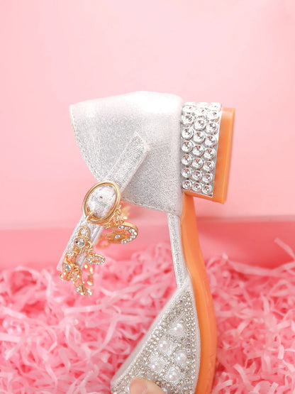 Crystal High Heels for Girls - Princess Dress Performance Shoes