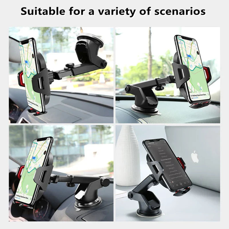 Sucker Car Phone Holder Mount – GPS & Mobile Cell Support for iPhone 13/12/11 Pro Max, X, 7/8, Xiaomi, Huawei, Samsung