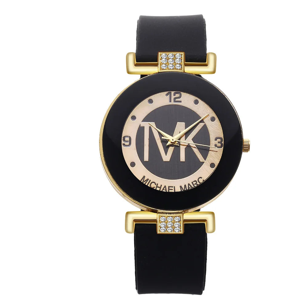 UTHAI W28 Women’s Fashion Quartz Watch - Light Luxury Diamond and Silicone Band, College Girl Timepiece