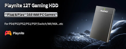 Launchbox 500GB Gaming Hard Drive Emulator for PS4, Switch, GameCube, PS3, PS2, Wii, WiiU with 3700+ 3D & AAA PC Games