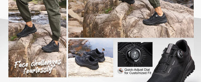 Baasploa Men’s Hiking Shoes – Breathable Outdoor Climbing & Walking Sneakers, Non-Slip & Durable
