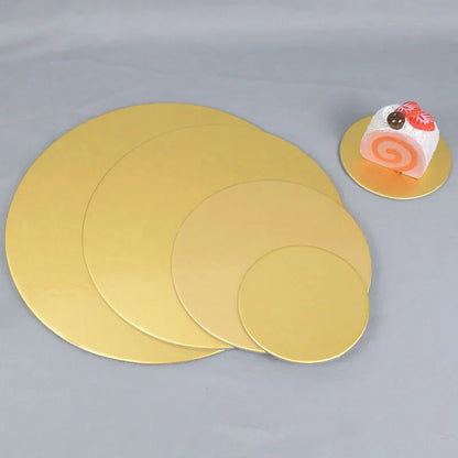 Round Cake Board Set (10/16/22/26cm) – Disposable Paper Bases for Cupcakes & Desserts