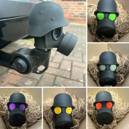 Steel Helmet Trailer Hitch Cover - Gas Mask Style Receiver Tube Protector for Rust Prevention