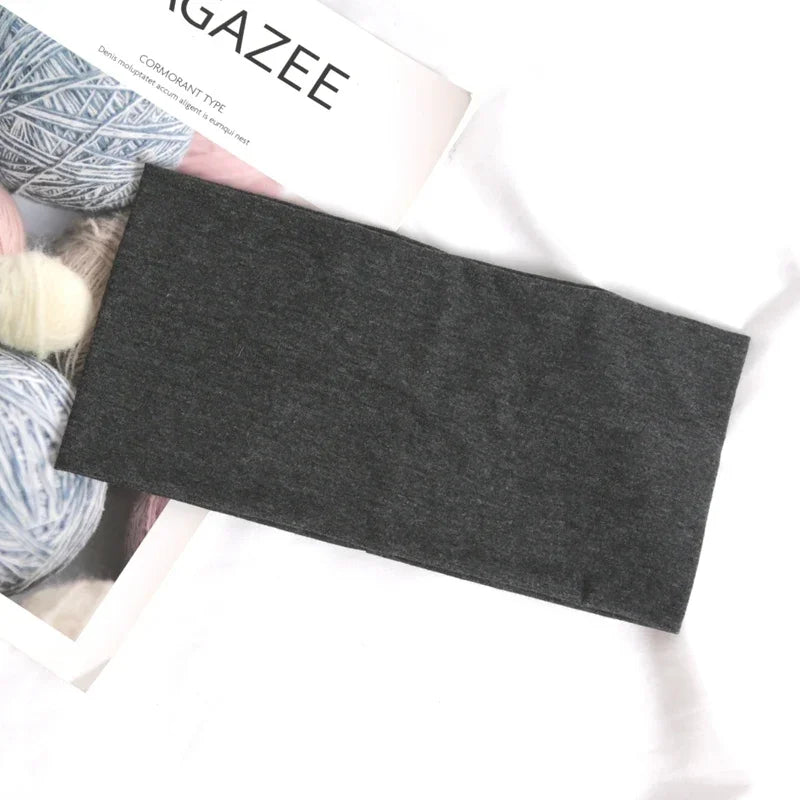 Wide Elastic Sports Headband – Solid Color Soft Hair Band for Running, Yoga, Makeup & Face Washing for Women and Men