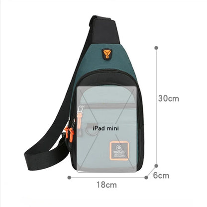 Men's Stylish Oxford Fabric Crossbody Chest Bag - Lightweight Casual Shoulder Handbag | Trendy Men's Waist Pack