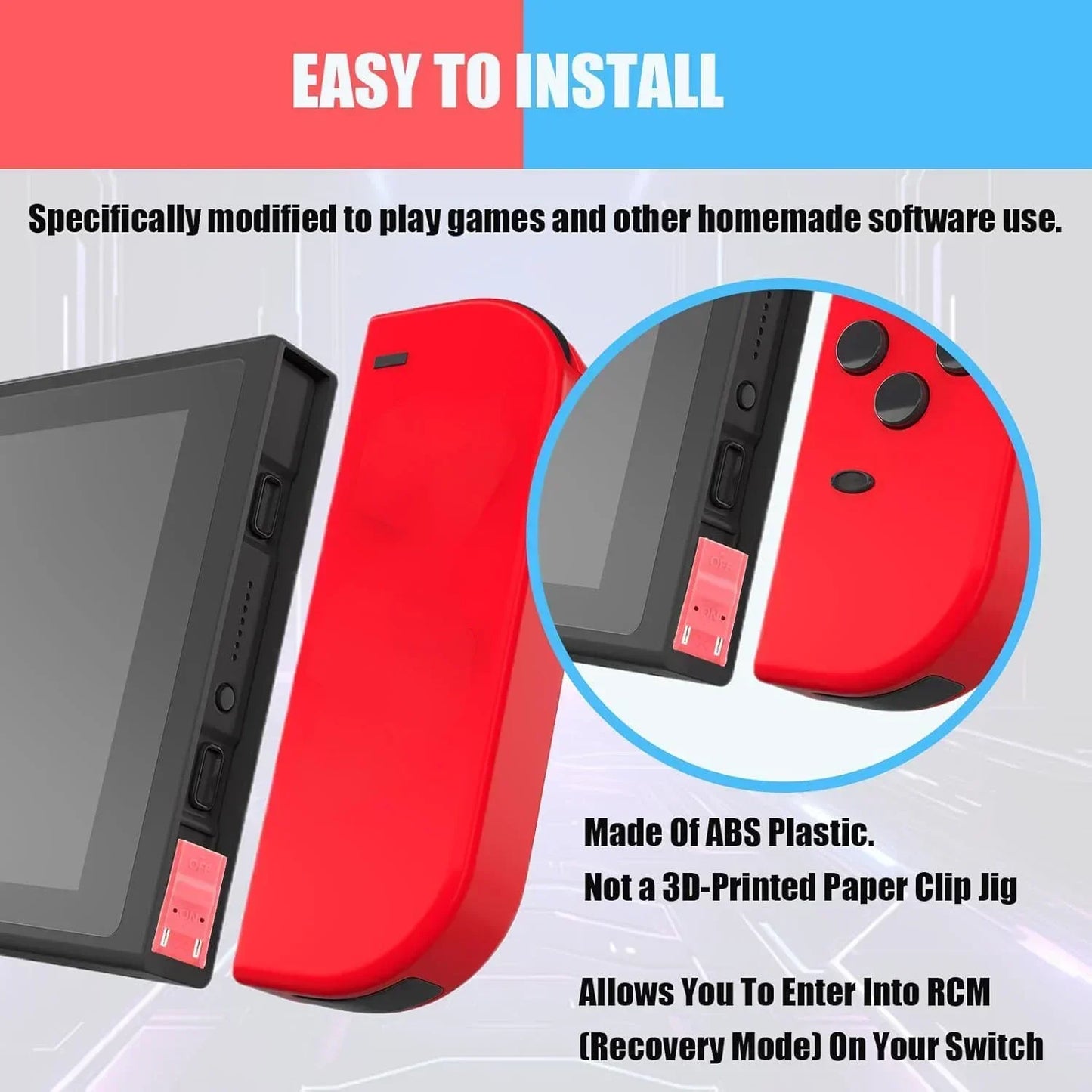 RCM Clip Short Connector Replacement for NS Switch 2 – Recovery Mode Jig Console Accessory (2025 Model)