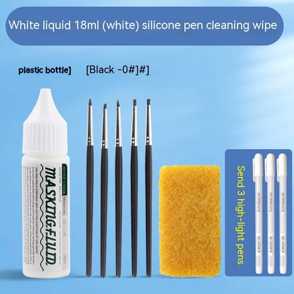 Art Masking Fluid – 18/30/75ml Stay White Cover Liquid for Watercolor Painting, School & Office Art Supplies