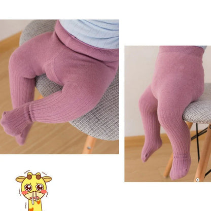 0-2Y Baby Girls Warm Pantyhose – Autumn Winter Long Tube Leggings & Newborn Tights Socks