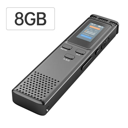 64GB/16GB/8GB Digital Voice Recorder – Voice Activated Audio Recording, Noise Reduction, MP3 Playback, 288hrs Storage