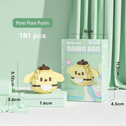 Stitch, Sanrio, and Mickey Mouse Cartoon Dolls - Micro-Particle Building Block Toys Compatible with Children's Gifts