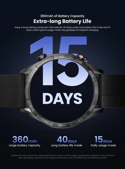 HAYLOU Solar 5 Smartwatch — 1.58" AMOLED, Voice Calling, 24H Health & Sports Tracker for Men