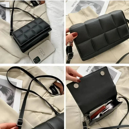Fashion Brand Designer Women’s Shoulder Bag – Small PU Leather Crossbody, Classic Handle Handbag