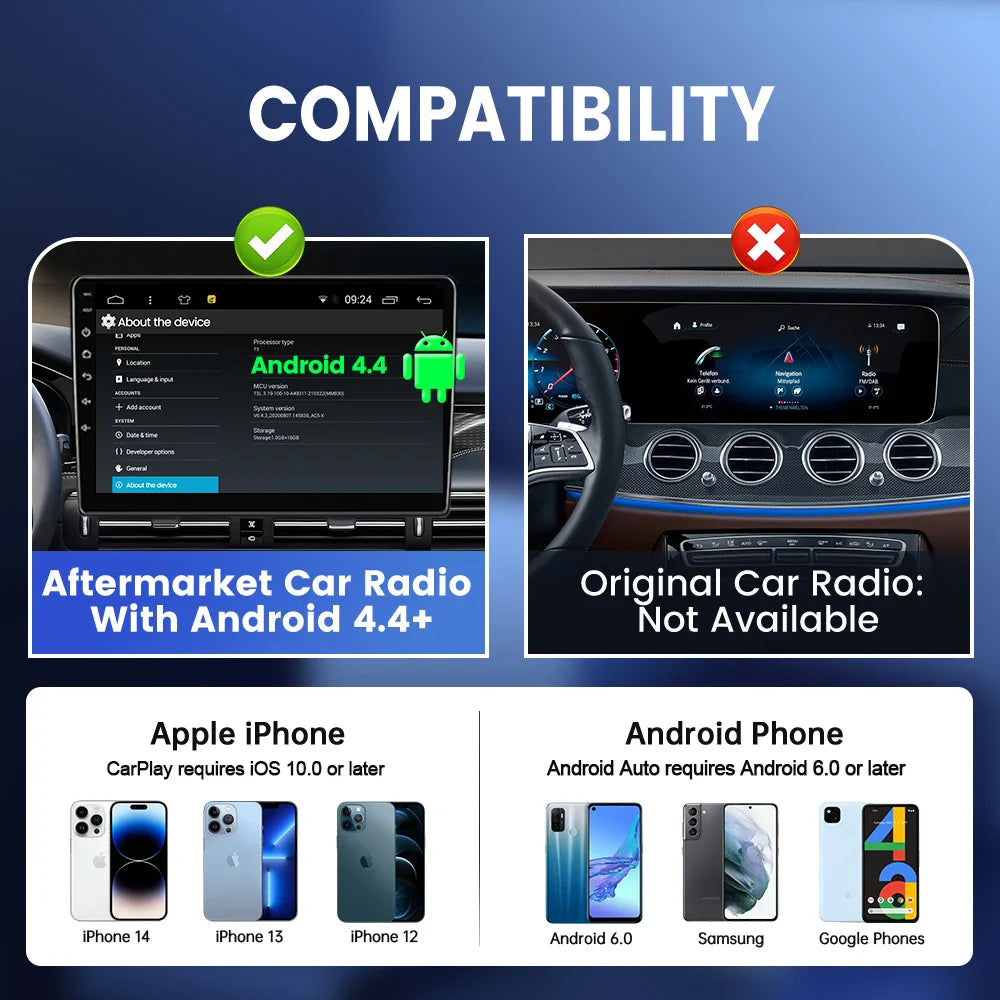 CarlinKit USB Wireless CarPlay Dongle - AI Box with Wired Android Auto, Mirrorlink Car Multimedia Player, Bluetooth Auto Connect