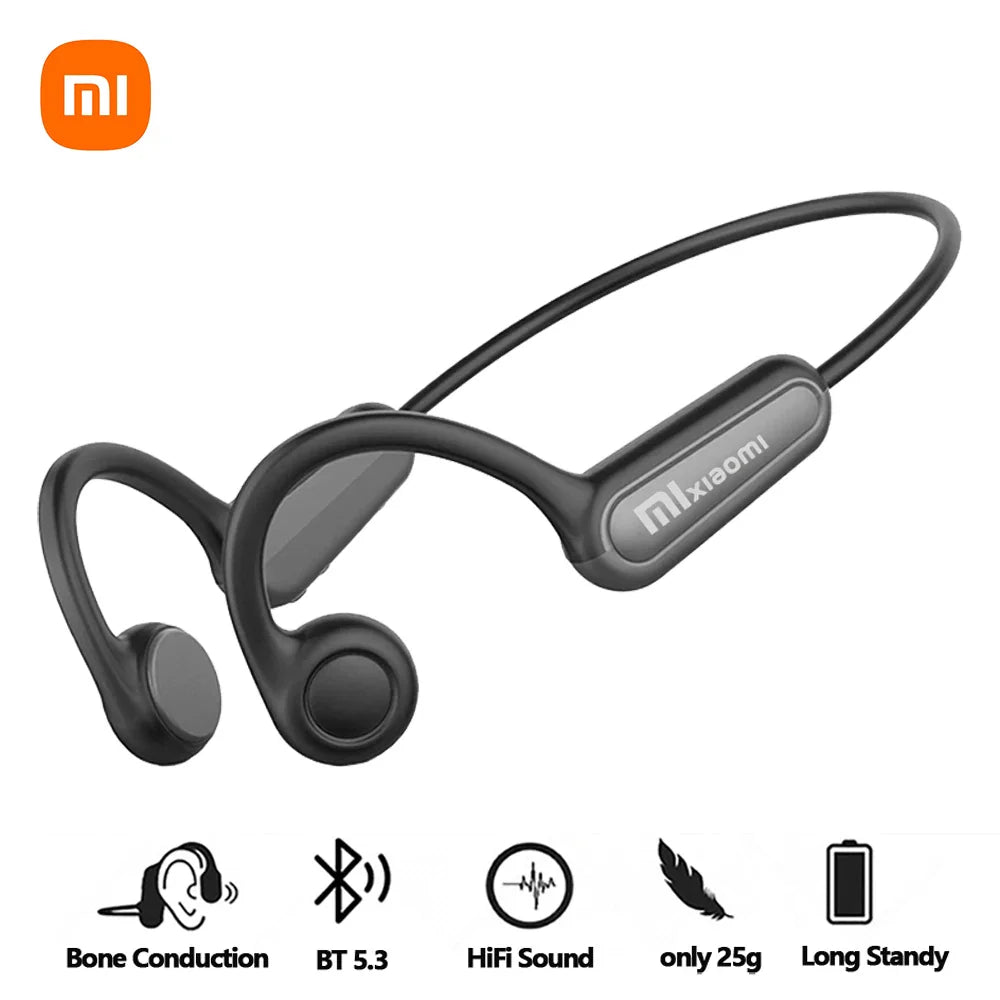 Xiaomi Mijia Real Bone Conduction Sport Headphones – Wireless Bluetooth Earphones with Mic, Hands-Free for Running