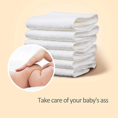 10pcs Cotton Baby Diapers – Washable & Reusable Folding Diaper Pads for Kids Changing