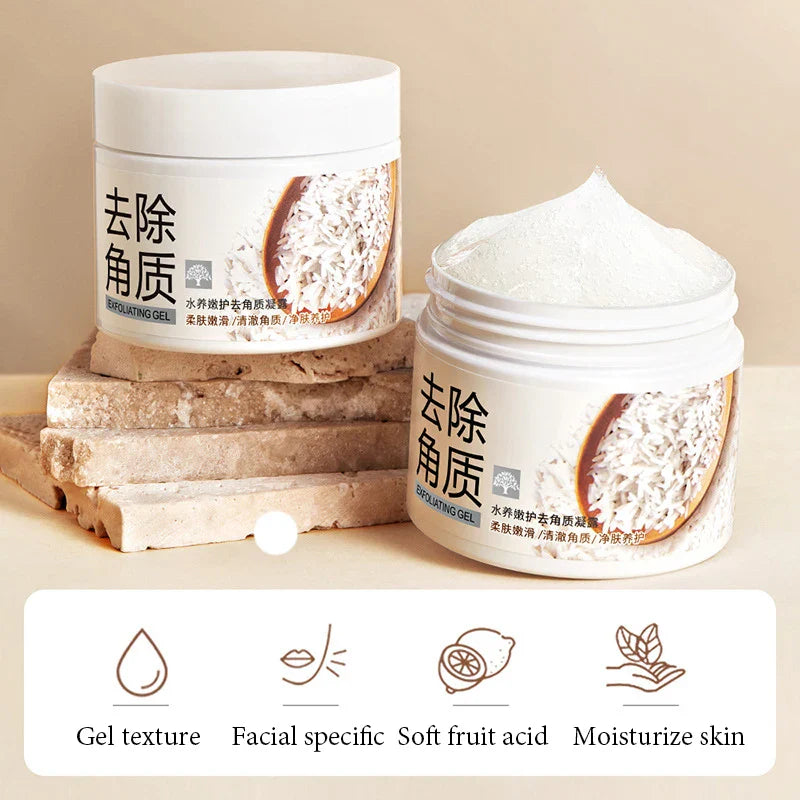 BIOAQUA White Rice Exfoliating Gel – Moisturizing & Nourishing Facial Scrub for Smooth Skin Skincare