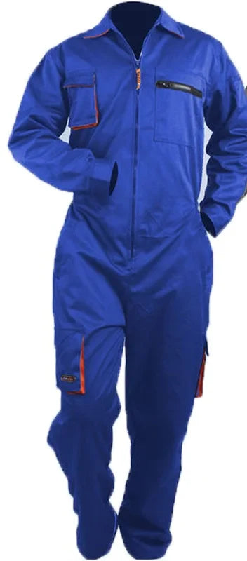Unisex Work Overall Coverall – Men & Women Mechanic Jumpsuit with Fly Pockets for Workshop, Garage, Warehouse