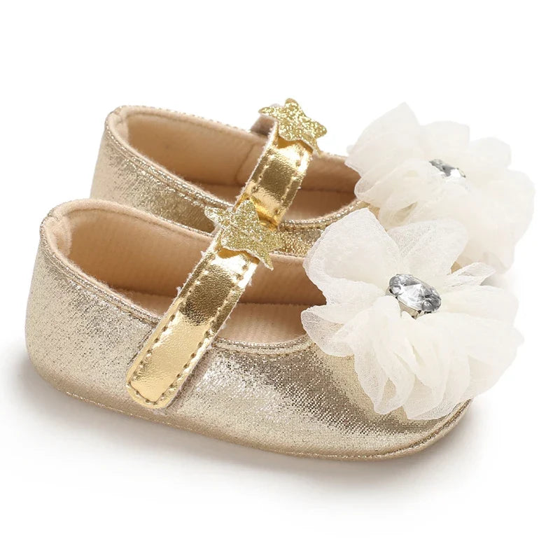 Infant Princess Pre-Walker Shoes - Bowknot Soft Sole Sandals for Baby Girls 0–1 Year