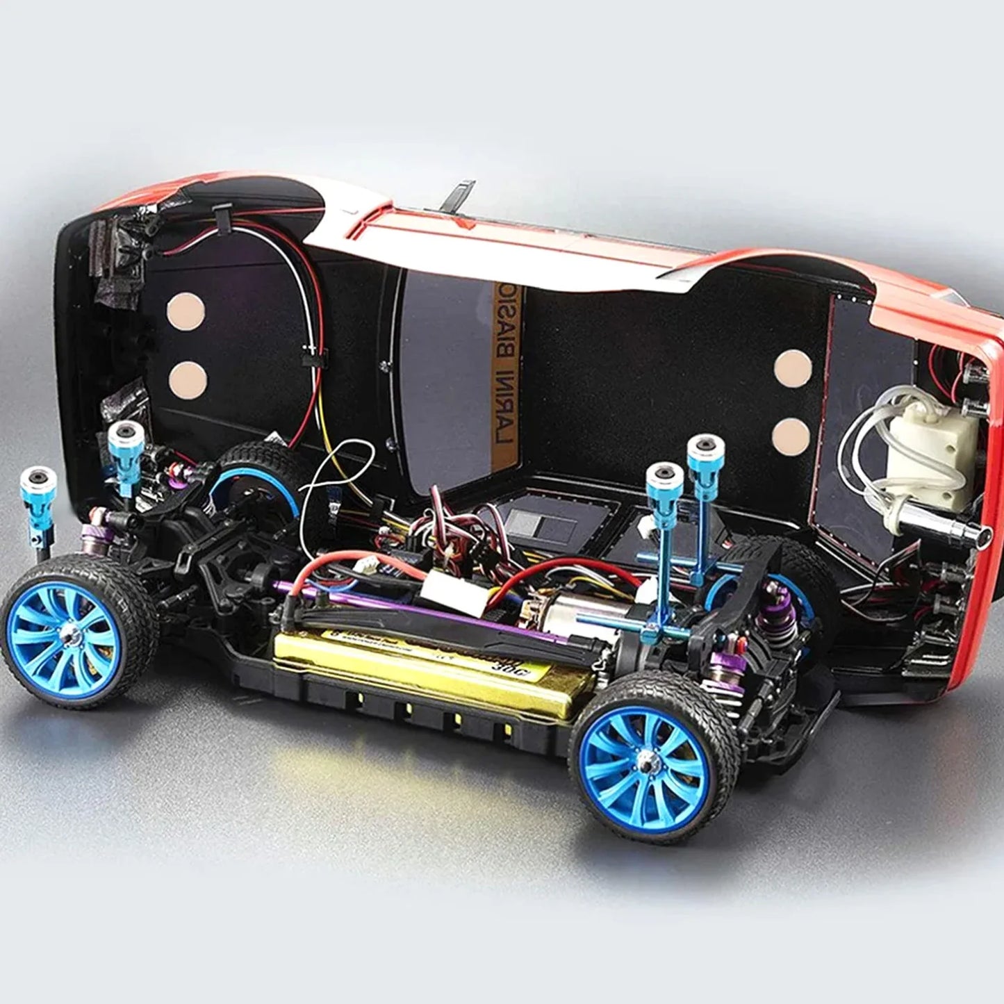1 Set RC Car Drift Shell with Strong Magnet – Stealth Body Post Contact for 1/10 Scale Models TT01, TT02 Remote Control Cars