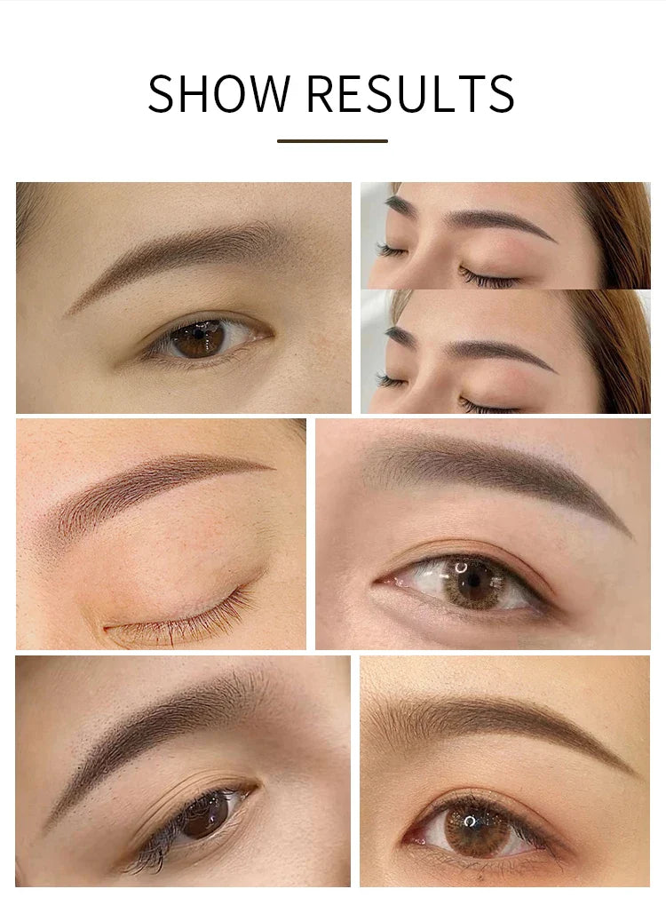AIMOOSI 18-Color Eyebrow Micropigmentation Pigment — Semi-Permanent Organic Tattoo Ink for Eyeliner & Makeup Supplies