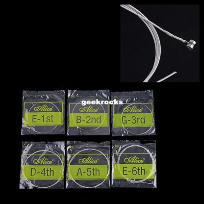 Alice A506 Electric Guitar Strings Set — Steel Core, Nickel-Plated Alloy Wound (008-038 / 009-042 / 010-046)