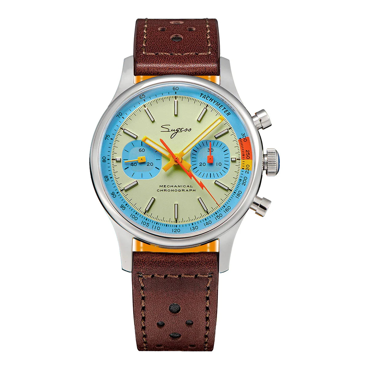 Sugess ST19 Pilot Chronograph Watch – Mechanical Racing 1963 Limited Edition, Sapphire Crystal, Military Style