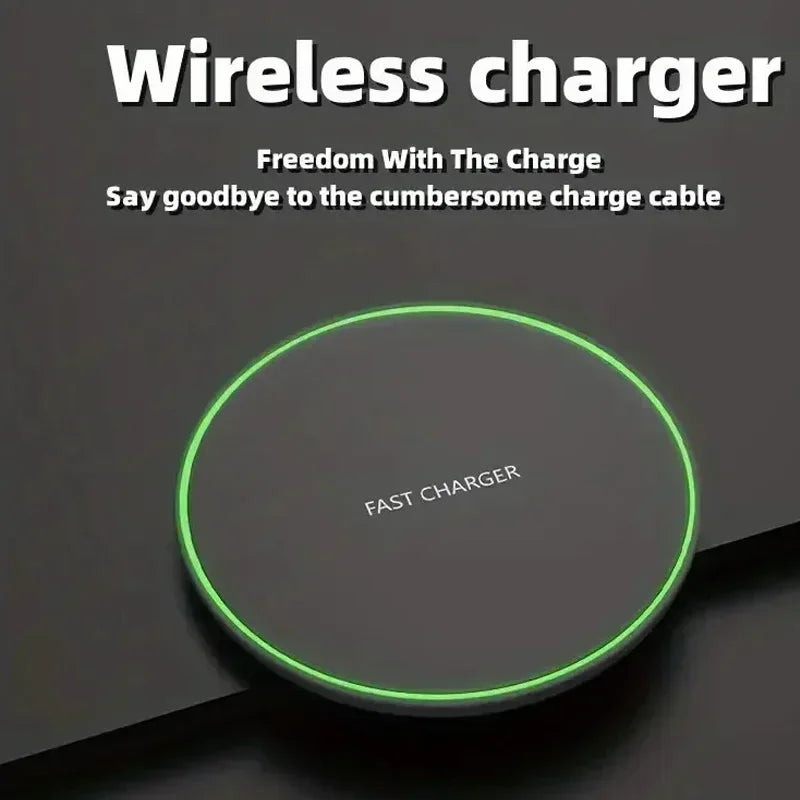 Wireless Phone Charger Stand - Fast Charging Pad Dock for iPhone 16/15/14/13/12/11, Samsung & Xiaomi