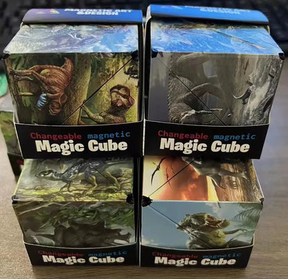 Magic Infinite Cosmic Shasibo Cube — Magnetic Fidget Puzzle Toy, Changeable Anti-Stress Flip Cubic Cube