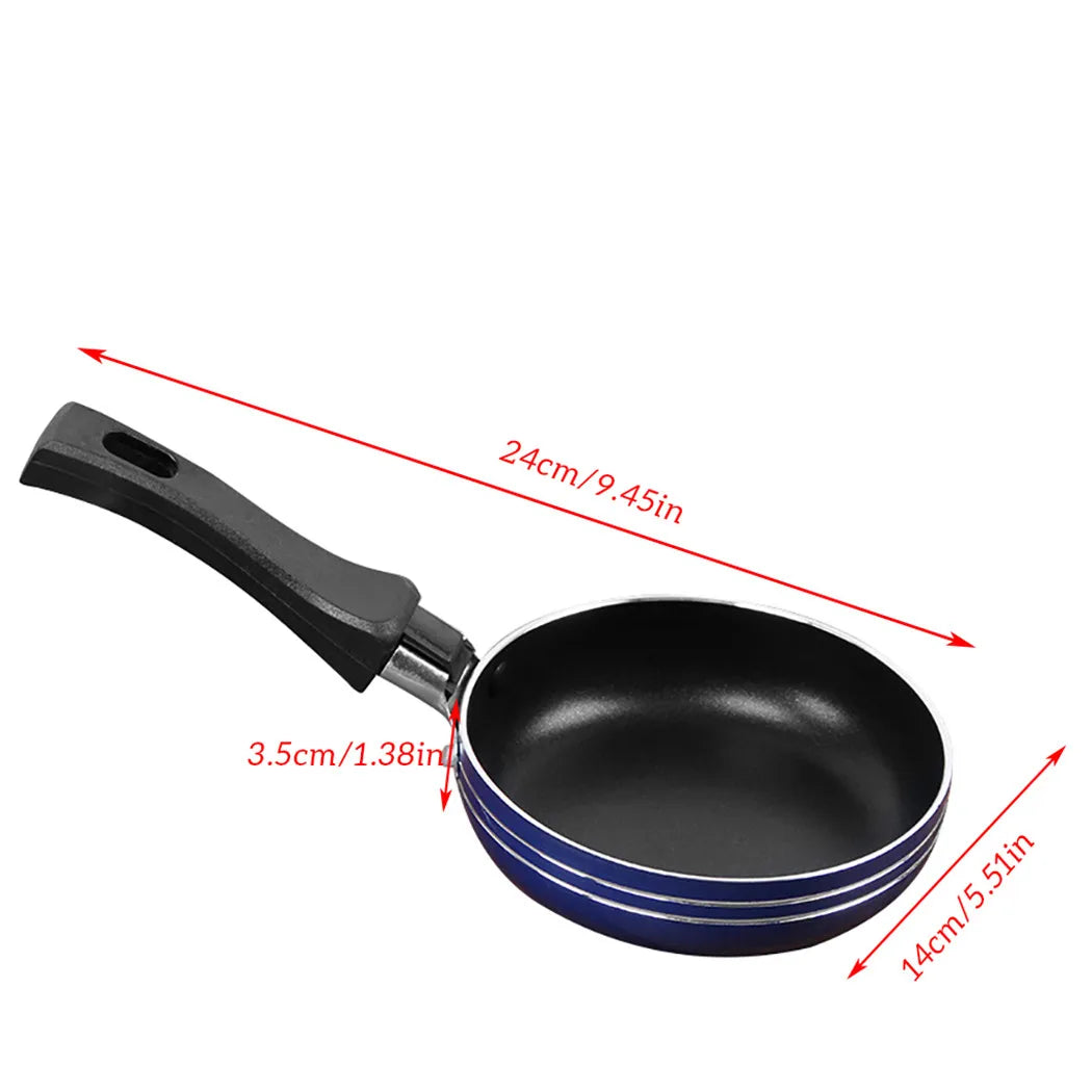 12/14/16cm Mini Non-Stick Frying Pan – Steel Saucepan for Kitchen Cooking, Random Colors