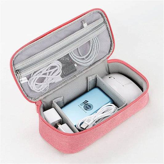 NEW Travel Cable Storage Organizer Bag: Portable Waterproof Single Layer Pouch for Cord and Cable - Carry Case for On-the-Go