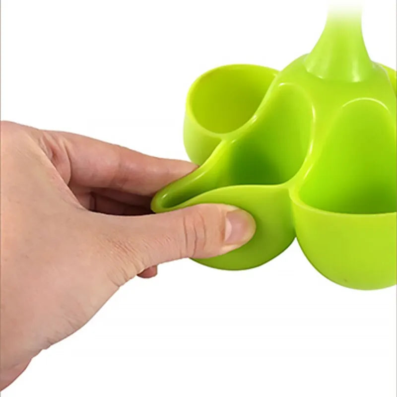5-Hole Silicone Egg Cooker Tray - High-Temperature Resistant Steamer for Food Grade Complementary Food Preparation