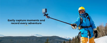 K&F Concept MS08 62'' Phone Tripod – 1.58m Selfie Stick with Bluetooth Remote & GoPro Adapter (Black & Orange)