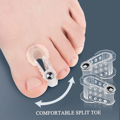 Bunion Toe Correctors - 2-Piece Hallux Valgus Spacers for Toe Alignment & Foot Care