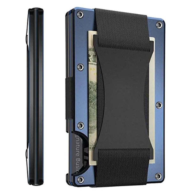 RFID Blocking Metal Wallet – Slim Aluminum Credit Card Holder & Money Clip for Business and ID, 2024 All Colors