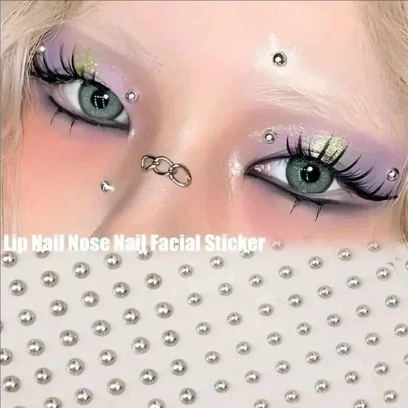 180pcs Fake Piercing Stickers - Non-Piercing Nose Lip Belly Eyebrow Jewelry Adhesive Body Accessories