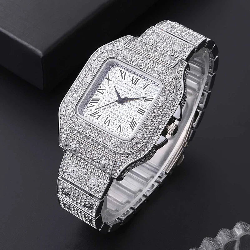 Luxury Silver Stainless Steel Quartz Watch for Men – Dainty Business Casual Wristwatch