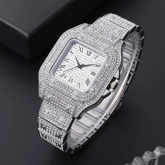 Luxury Silver Stainless Steel Quartz Watch for Men – Dainty Business Casual Wristwatch