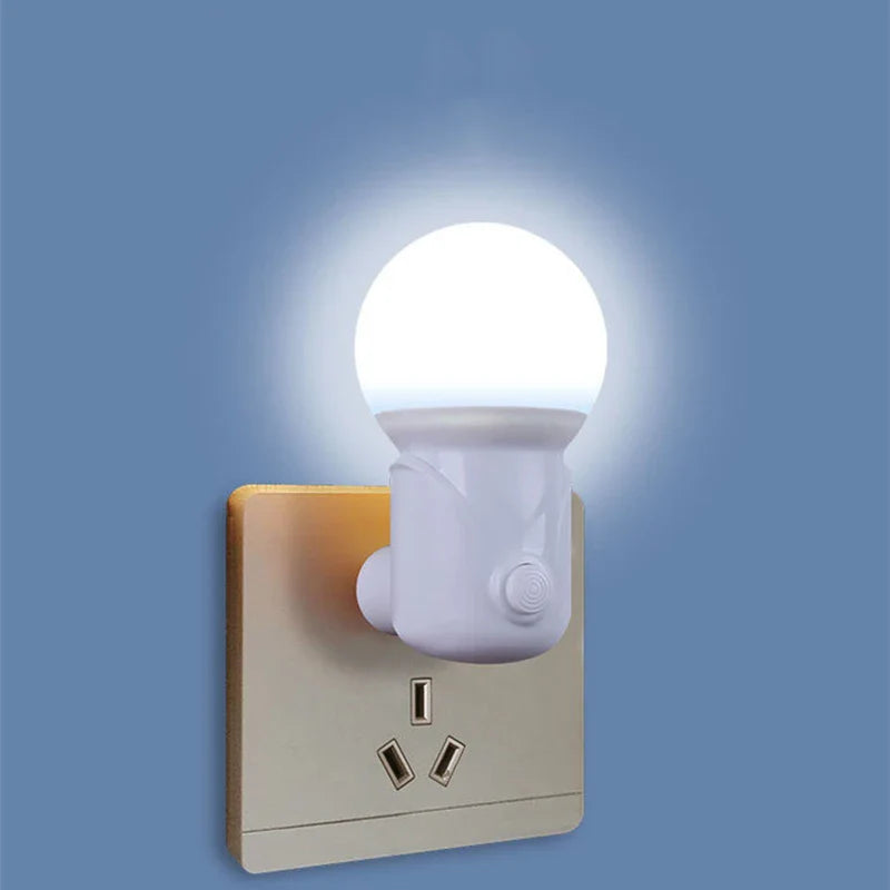 LED Night Light with EU/US Plug – 2-Color Dimmer, Eye Protection, Baby Nursing, Sleep, Reading, Living Room Lamp