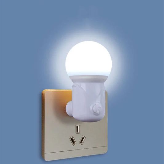 LED Night Light with EU/US Plug – 2-Color Dimmer, Eye Protection, Baby Nursing, Sleep, Reading, Living Room Lamp
