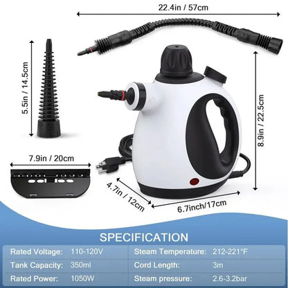 KOITAT Handheld Steam Cleaner – Multipurpose Portable Steamer for Home with 10-Piece Accessory Kit